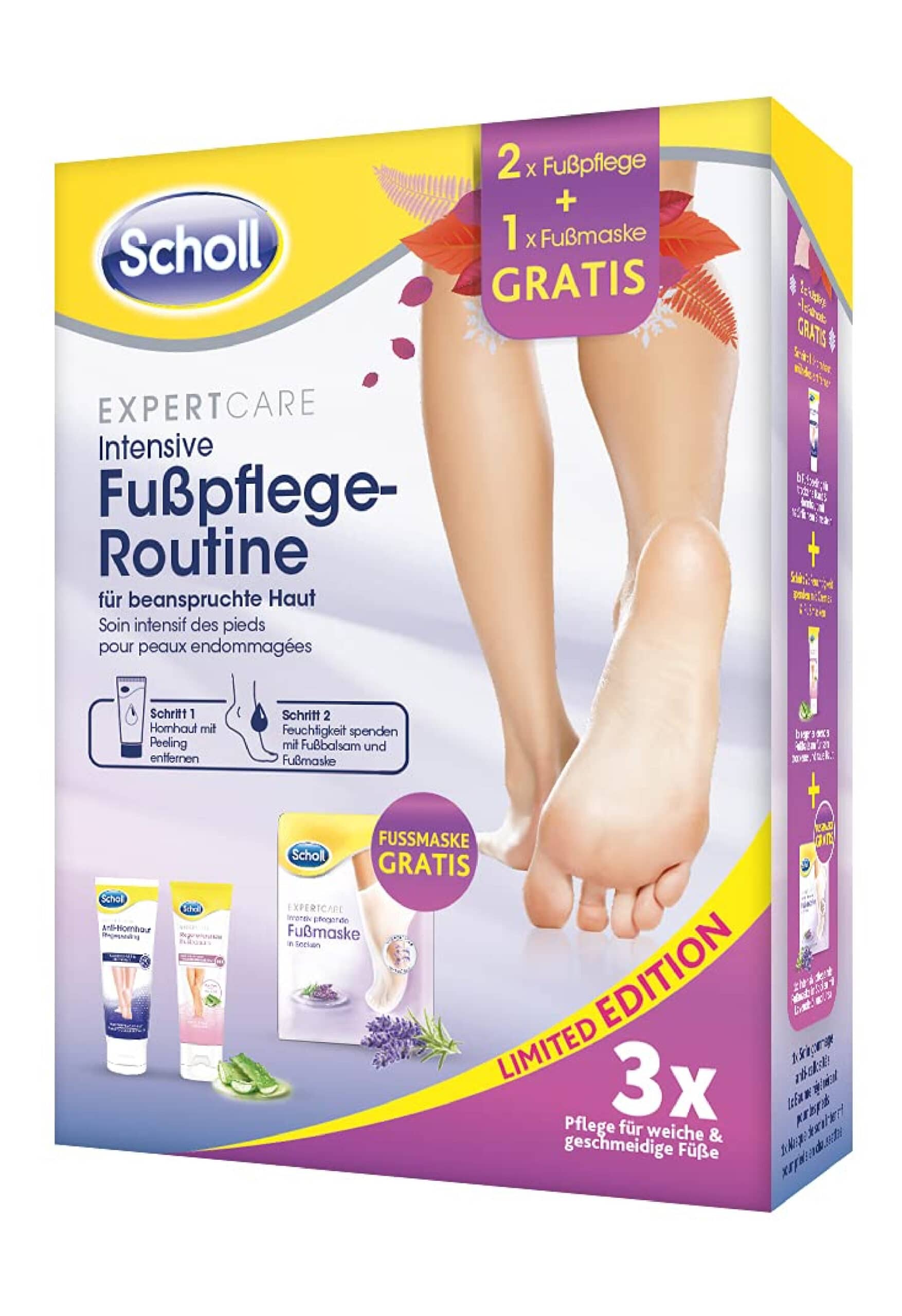 Scholl Fusspflege Routine 3 Produkte