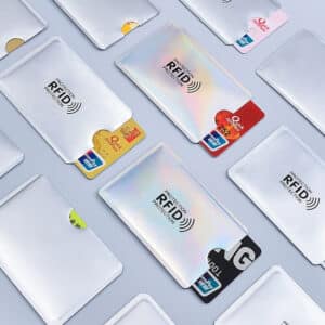 Schutzhüllen für Kreditkarten RFID-Blocking 5 Stk silber – Bild 3