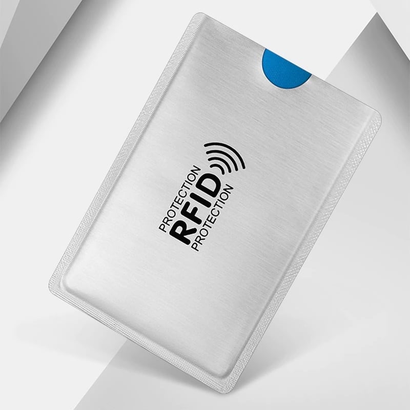 Schutzhüllen für Kreditkarten RFID-Blocking 5 Stk silber