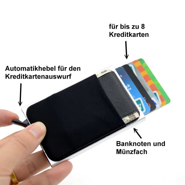 RFID Etui mit Kartenauswurf